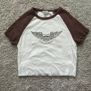 Garage US 66 Los Angeles baby tee crop